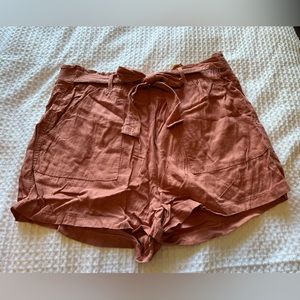 Coral tie shorts size large